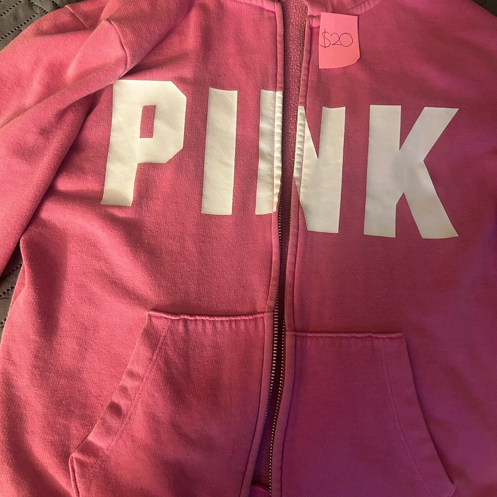 Pink zip up